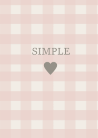 SIMPLE HEART -check dustypink-