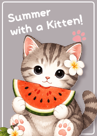 Greige Summer with a Kitten!