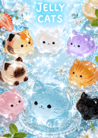 blue Sparkling Jelly Cats