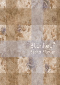Blanket*Sepia Flower