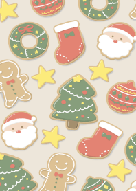 アイシングクッキー/クリスマス(ベージュ)