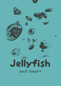 Jellyfish & heart Aquamarine