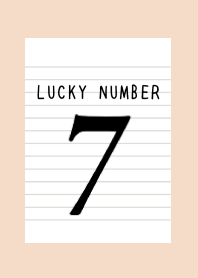 LUCKY NUMBER 7 NOTEBOOK/PINK BEIGE