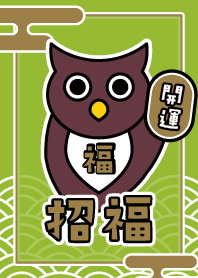 Lucky OWL / Green Tea x Brown