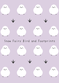 Snow Fairy Bird and Footprints-PUR BE BL