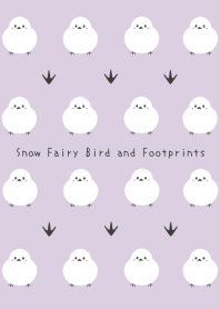 Snow Fairy Bird and Footprints/PUR BE BL