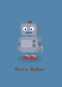 Retro robot / dull blue ver.2