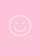 Smile Pink White Simple Design Line主題 Line Store