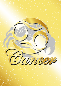 Zodiac signs -Cancer2 gold-