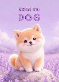 Pretty Shiba Inu In Lavender