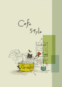 Modern cat planter cafe.