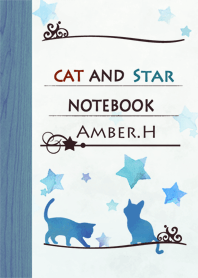 Cat and star notebook No.5