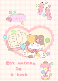 Cat writing in a book3