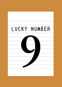 LUCKY NUMBER 9 NOTEBOOK-BROWN-ORANGE