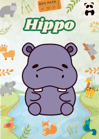 Adorable Hippo Daily Life (Green 08)