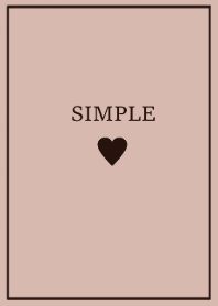 SIMPLE HEART =rosebeige brown=