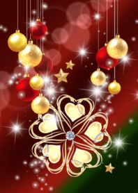 全運気アップ♡黄金クローバー&X’masball