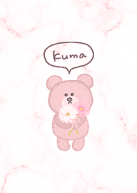 Bear and Gerbera and Marble3 pink10_2