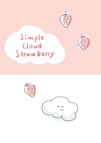 simple cloud strawberry white gray