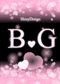 B&G イニシャル 運気UP!ピンクハート