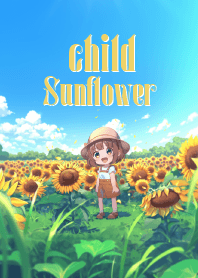 lovely sunflower view and cartoon