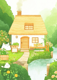 Wooden House and Gentle Glow