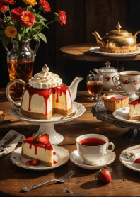 cheesecake cake with strawberry