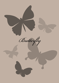美しい蝶が飛んでいます（茶色）