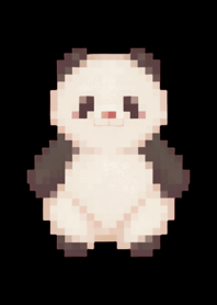 Tema Panda Pixel Art BW 05