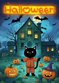 Halloween with Cute cat
