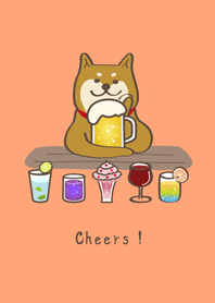 可愛的阿柴酒吧！(淺橘色)