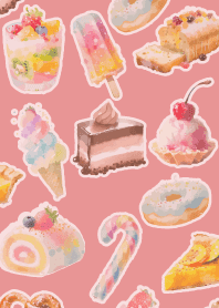 Sweets Festival on light pink