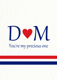 D&M イニシャル -Red & Blue-