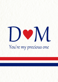 D&M Initial -Red & Blue-