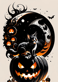 halloween cat Dd211A