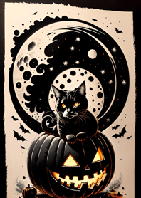 halloween cat B32846