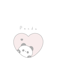 Panda in Heart(line)/pink white