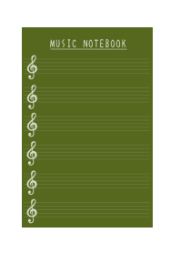MUSIC COLOR NOTEBOOK-MATCHA COLOR-WHITE