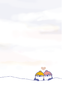 ひょっこりペンギン～冬の澄んだ空気～
