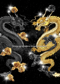 Fortune up W Emperor Dragon & Gold Rose
