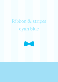 Ribbon & stipes cyan blue