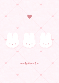 Fluffy Rabbit Tile1 - Pink 02
