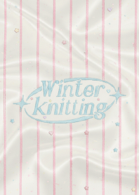 Satin embroidery Knitting Pink