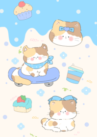 Two-colored fat cat