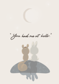 兔子與松鼠 (奶油白)