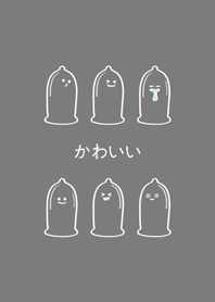 可愛透明氣球(霧灰色)