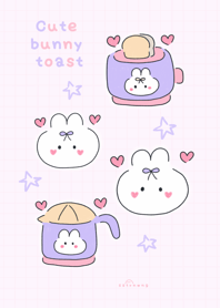 Cute bunny toast :) :) :)