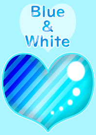 Heart,Star,Note Theme (Blue and White)