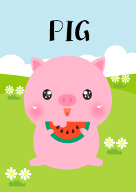 Love Cute Pink Pig Theme