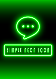 간단한 네온 아이콘 - 밝은 녹색 WV
